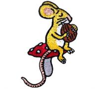 Pawprint Family | Mouse with Nut Sew on Patch | Julia Donaldson and Axel Scheffler's The Gruffalo Official Merchandise