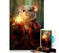 Mouse Wizard with Magic Orb Adult Jigsaw Puzzles 1000 Pieces Mind Exercise Toy Calming Play Design Assembly Amazing Present (50x75cm)