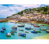 Mousehole Harbour Jigsaw Puzzles for Adults 1000 Jigsaws | Large Poster Included, Back Letters Hints/A-D Sections, Dust-Free, Finished Size 70×50cm, Family Indoor Activity