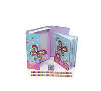 Mousehouse Gifts - Medium Turquoise & Pink Butterfly-Themed Kids Stationery, Colourful Notebook Set for Girls
