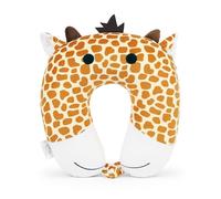 Mousehouse Gifts - Orange Giraffe Memory Foam Travel Pillow, Plush Neck Support for Kids and Adults