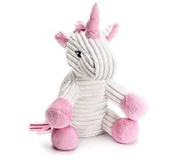 Mousehouse Gifts - Pink & White Unicorn Corduroy Teddy Bear, Plush Soft Toy for Girls and Unicorn Lovers