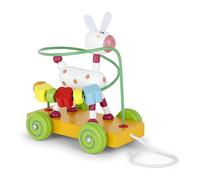 Mousehouse Gifts - Pull Along Dog Toy with Bead Maze, Wooden Dog Sensory Toy for Toddlers 12+ Months