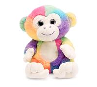 Mousehouse Gifts - Rainbow-Coloured Monkey Soft Toy, Plush Cuddly Teddy for Children