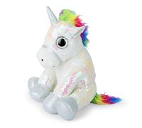 Mousehouse Gifts - White Sequined Unicorn Soft Toy, Plushie Unicorn Cuddly Toy for Children