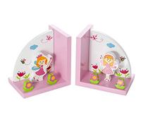 Mousehouse Gifts Wood Bookends, Pink Fairy, 2 Pieces, For Children's Room or Nursery