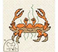 Mouseloft 14 Count Cross Stitchlet By the Seaside Crab