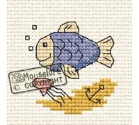 Mouseloft 14 Count Cross Stitchlet By the Seaside Fish
