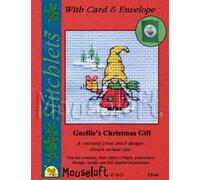 Mouseloft Counted Cross Stitch Christmas Card Kit - Gnellie's Christmas Gift - Includes Card and Envelope