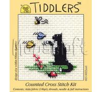 Mouseloft Cross Stitch Kit - Curious Cat, Tiddlers Collection
