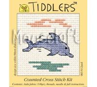 Mouseloft Cross Stitch Kit - Dolphin, Tiddlers Collection