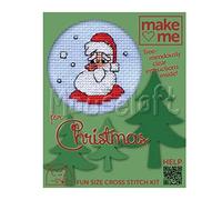 Mouseloft Cross Stitch Kit, Make Me for Christmas Collection - Santa