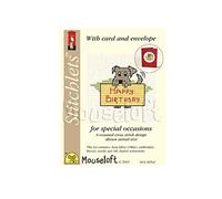 Mouseloft cross stitchlet card Happy Birthday Dog
