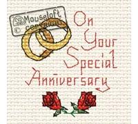 Mouseloft cross stitchlet card Special Anniversary
