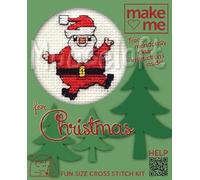 Mouseloft - Make Me for Christmas Range Mini Cross Stitch - Roly Poly Santa, Red