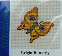 Mouseloft Mini counted Cross Stitch kit - Bright Butterfly