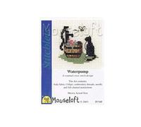 Mouseloft Mini Cross Stitch Kit - Cat at Waterpump, Stitchlets Collection