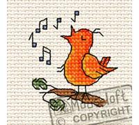 Mouseloft Mini Cross Stitch Kit - Chirpy Bird, In The Woods Collection