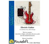 Mouseloft Mini Cross Stitch Kit - Electric Guitar, Stitchlets Collection