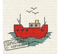 Mouseloft Mini Cross Stitch Kit - Fishing Boat, By the Seaside Collection