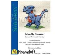 Mouseloft Mini Cross Stitch Kit - Friendly Dinosaurt, Stitchlets Collection