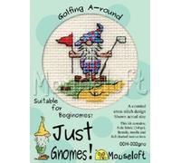 Mouseloft Mini Cross Stitch Kit - Golfing A-Round, Just Gnomes Collection