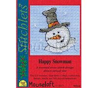 Mouseloft Mini Cross Stitch Kit - Happy Snowman, Christmas Collection