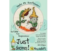 Mouseloft Mini Cross Stitch Kit - Hello Mr Sunflower, Just Gnomes Collection