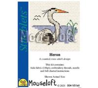 Mouseloft Mini Cross Stitch Kit - Heron, Stitchlets Collection