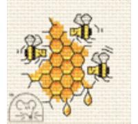 Mouseloft Mini Cross Stitch Kit - Honey Bees, Stitchlets Collection