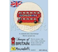 Mouseloft Mini Cross Stitch Kit - London Bus, Images of Britain Collection