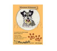 Mouseloft Mini Cross Stitch Kit - Miniature Schnauzer, Paw Prints Collection