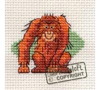 Mouseloft Mini Cross Stitch Kit - Orang-utan, Stitchlets Collection
