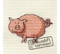 Mouseloft Mini Cross Stitch Kit - Pig, Stitchlets Collection