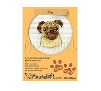 Mouseloft Mini Cross Stitch Kit - Pug, Paw Prints Collection