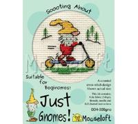 Mouseloft Mini Cross Stitch Kit - Scooting About, Just Gnomes Collection Brand