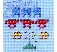 Mouseloft Mini Cross Stitch Kit - Space Invaders, Stitchlets Collection