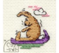 Mouseloft Mini Cross Stitch Kit - Yoga Bunny - Stitchlet Collection