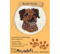 Mouseloft Pawprints - Border Terrier - mini counted cross stitch kit