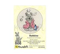 Mouseloft Stitchlet Cross Stitch Little Dog Range Bathtime