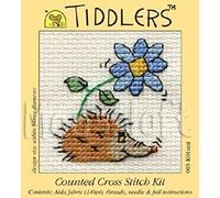 Mouseloft - Tiddlers Cross Stitch Kit - Hedgehog with Flower
