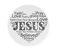 Mousemat Christianity Religion Faith Love Hope Jesus In Black And White 4 Mouse Mat Soft Mouse Pad Small Mousepad For Work Computer Home 20X20 Cm
