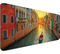 Mousepad 23.6x11.8x0.12 Inch Mousemat Venice 8-X7BI3 | Soft Smooth Surface with Stitched Edges , Waterproof Smooth Surface Mousepad for Pc Gaming Office Accessories