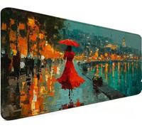 Mousepad 27.5x11.8x0.12 Inch Mousemat Landscape E-6TC6G | Soft Smooth Surface with Stitched Edges , Waterproof Smooth Surface Mousepad for Pc Gaming Office Accessories