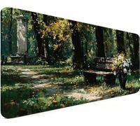 Mousepad 31.5x11.8x0.12 Inch Mousemat Bench U-NU432 | Soft Smooth Surface with Stitched Edges , Waterproof Smooth Surface Mousepad for Pc Gaming Office Accessories