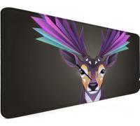 Mousepad 31.5x15.7x0.12 Inch Mousemat Deer T-6P2K1 | Soft Smooth Surface with Stitched Edges , Waterproof Smooth Surface Mousepad for Pc Gaming Office Accessories