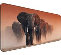 Mousepad 31.5x15.7x0.12 Inch Mousemat Elephant 9-P6I8Q | Soft Smooth Surface with Stitched Edges , Waterproof Smooth Surface Mousepad for Pc Gaming Office Accessories