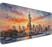 Mousepad 31.5x15.7x0.12 Inch Mousemat New York 5-73I84 | Soft Smooth Surface with Stitched Edges , Waterproof Smooth Surface Mousepad for Pc Gaming Office Accessories