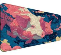 Mousepad 35.4x15.7x0.12 Inch Mousemat Pig Y-P1O73 | Soft Smooth Surface with Stitched Edges , Waterproof Smooth Surface Mousepad for Pc Gaming Office Accessories