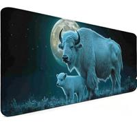 Mousepad 47.2x23.6x0.12 Inch Mousemat Ox M-83QD5 | Soft Smooth Surface with Stitched Edges , Waterproof Smooth Surface Mousepad for Pc Gaming Office Accessories